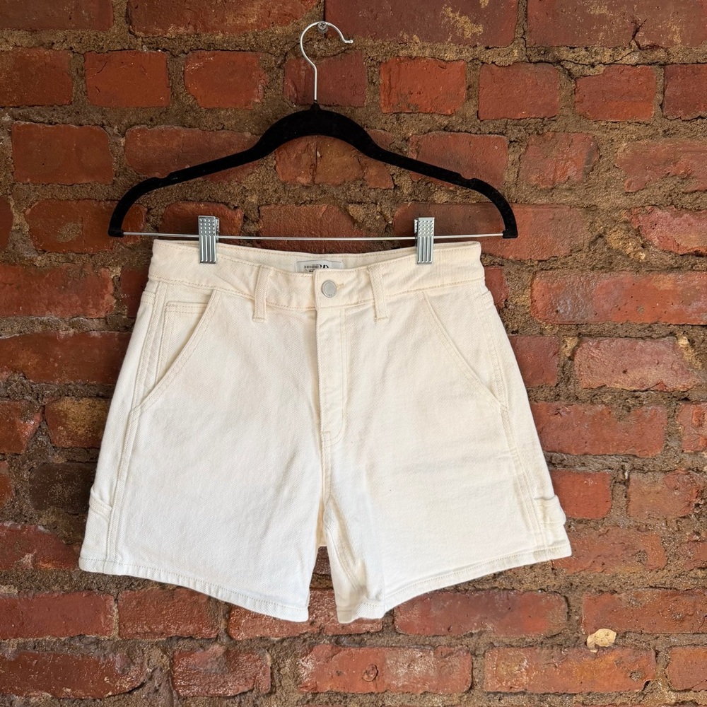 Zara Cream Jean Shorts